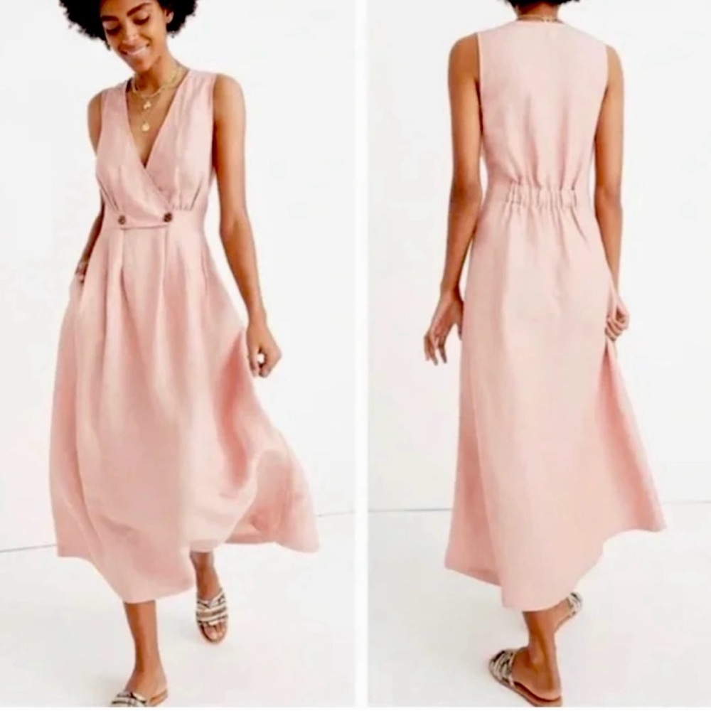 Madewell Blush Pink Sleeveless Midi Dress